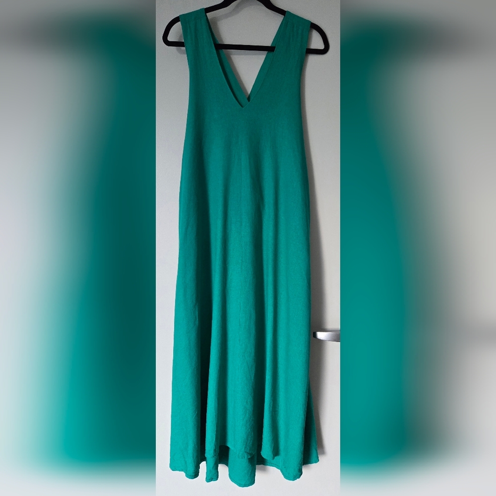 Linen Teal Dress